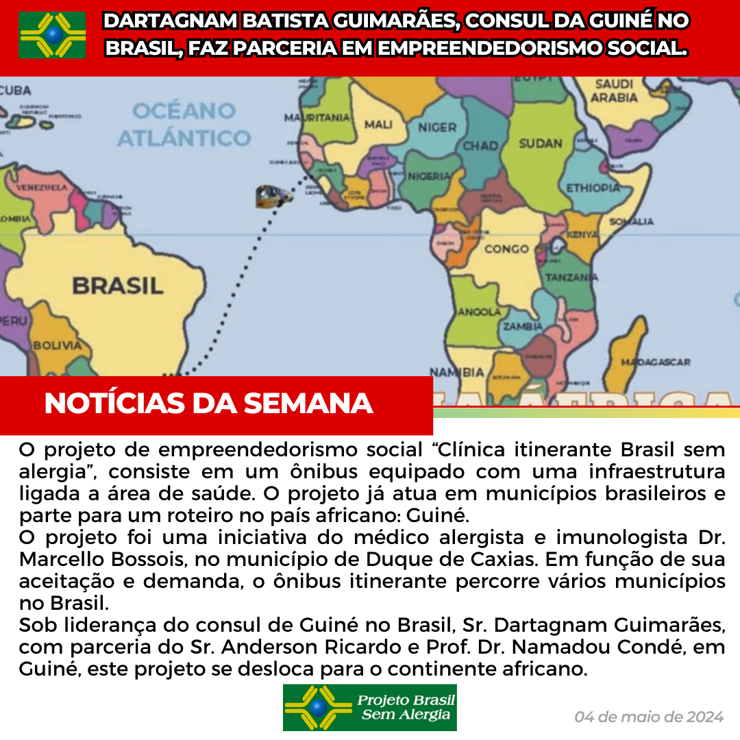 O projeto de empreendedorismo social Clínica itinerante Brasil sem alergia consiste em um ônibus equipado com uma infraestrutura ligada a área de saúde. O projeto já atua em municípios brasilei
