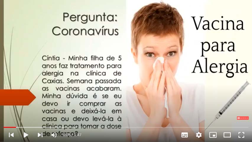 Vacina de Alergia e Coronavírus